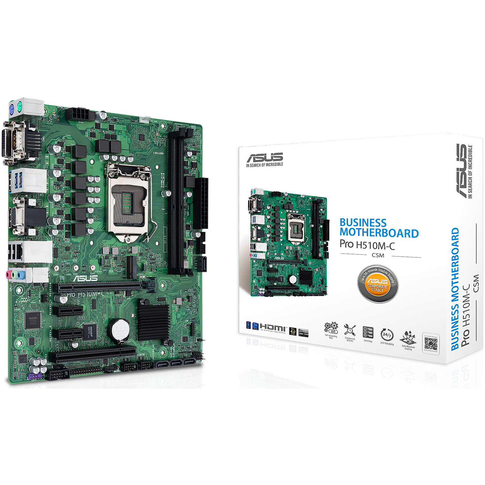ASUS Pro H610M-C-CSM Intel H610 LGA 1700 Micro ATX (90MB1AT0-M0EAYC)-0