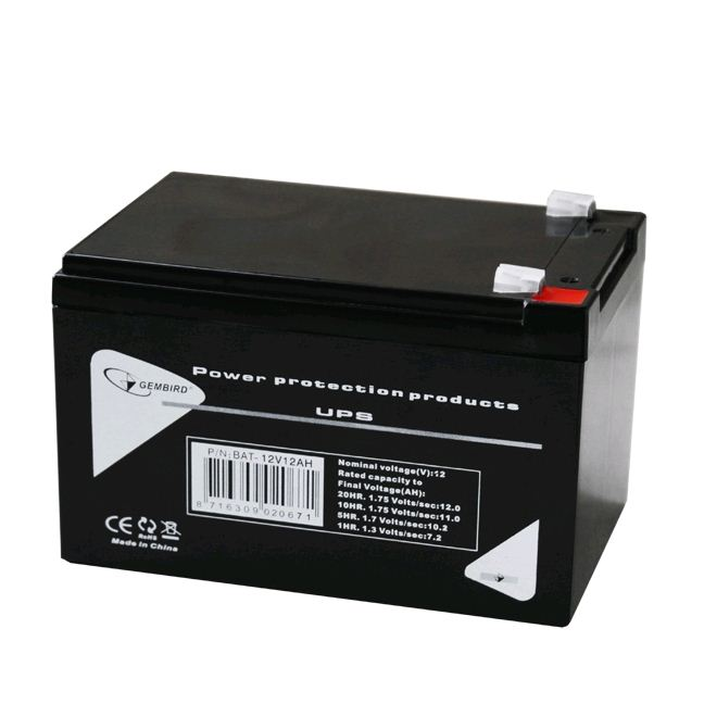 Gembird 12V 12AH csere akkumulátor (BAT-12V12AH) (BAT-12V12AH)-0