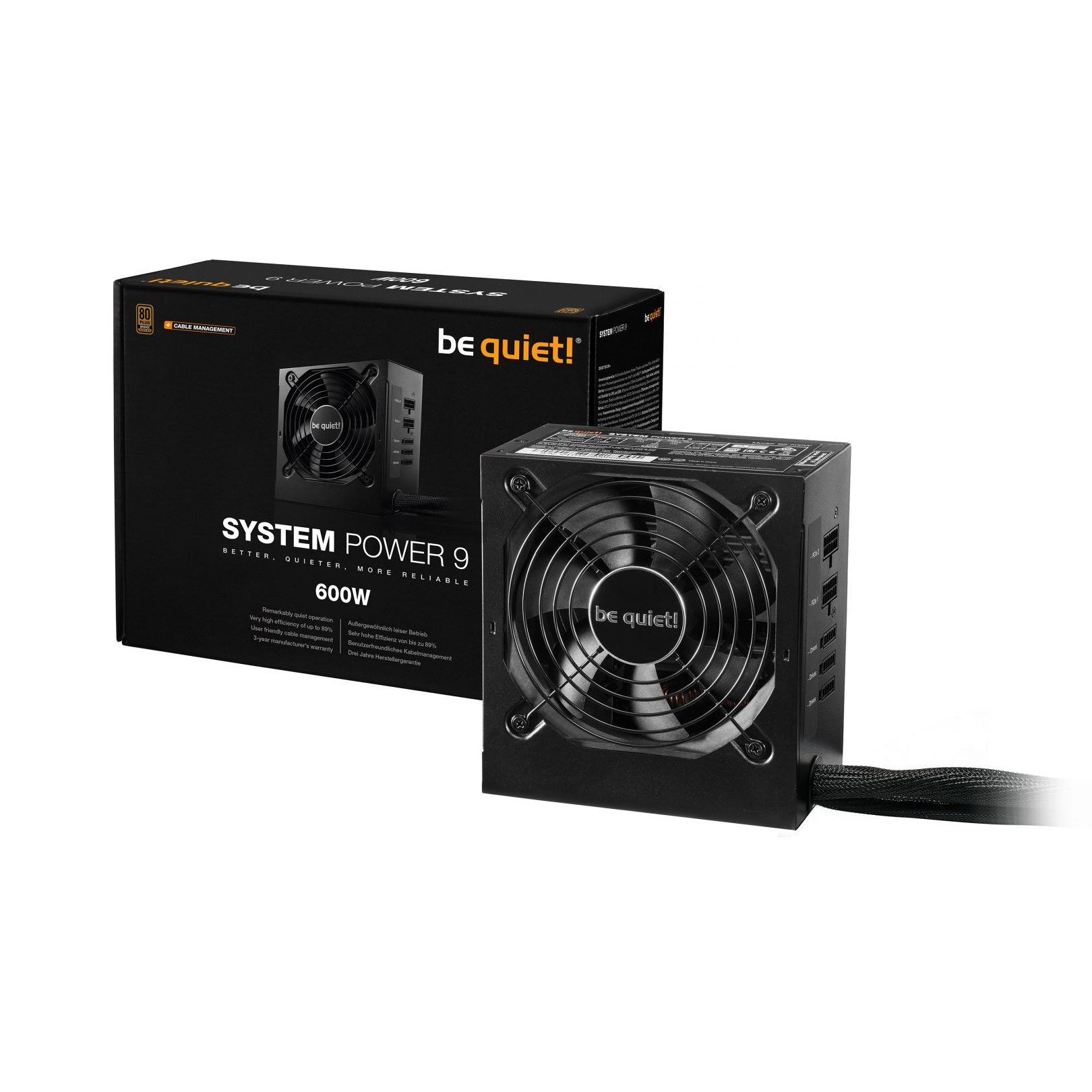 Be quiet! System Power 9 CM 600W 80+ Bronze (BN302)-0