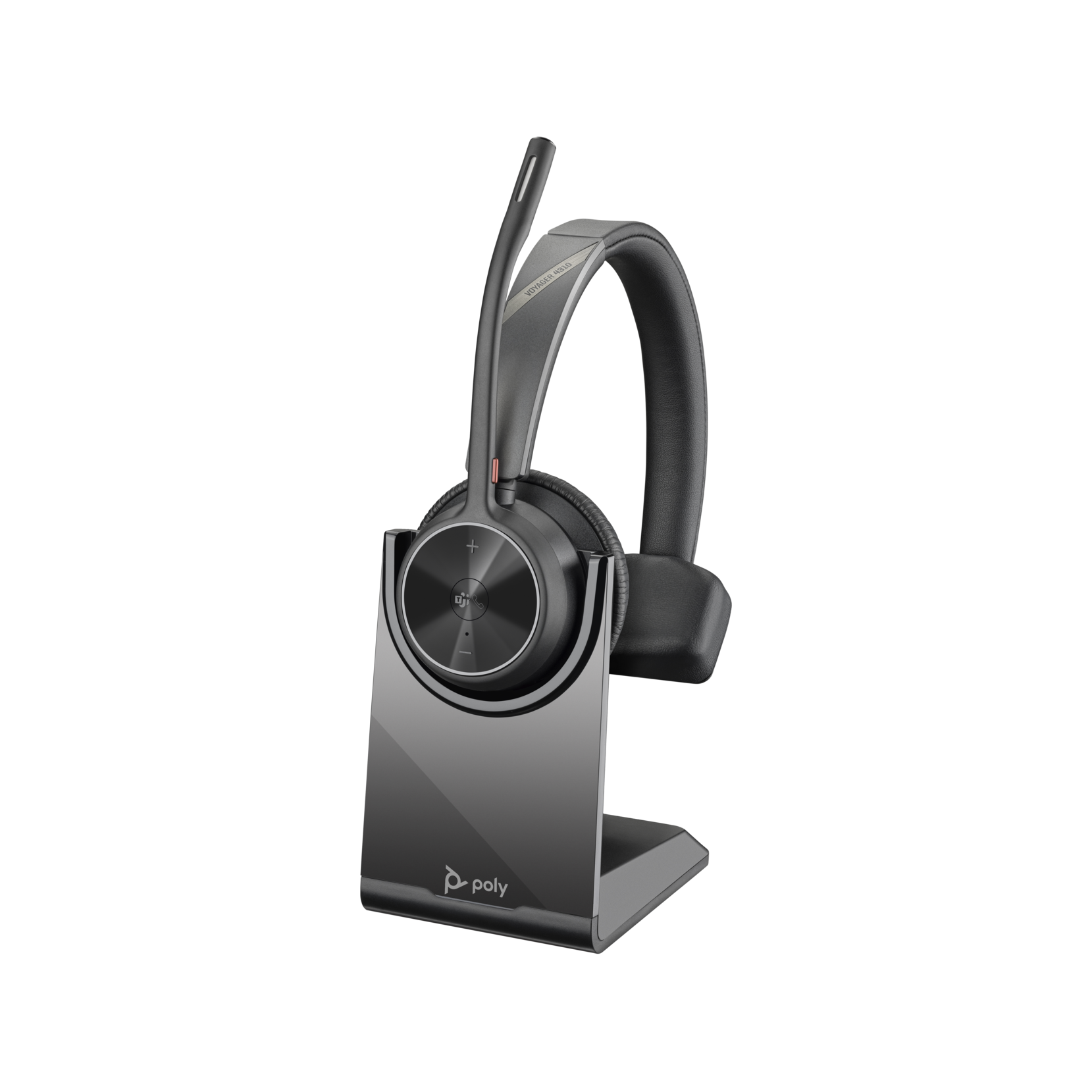HP Poly Voyager 4310-M Microsoft Teams (USB Type-A) Wireless Mono Headset + Állvány + BT700 - Fekete (77Y93AA)-0