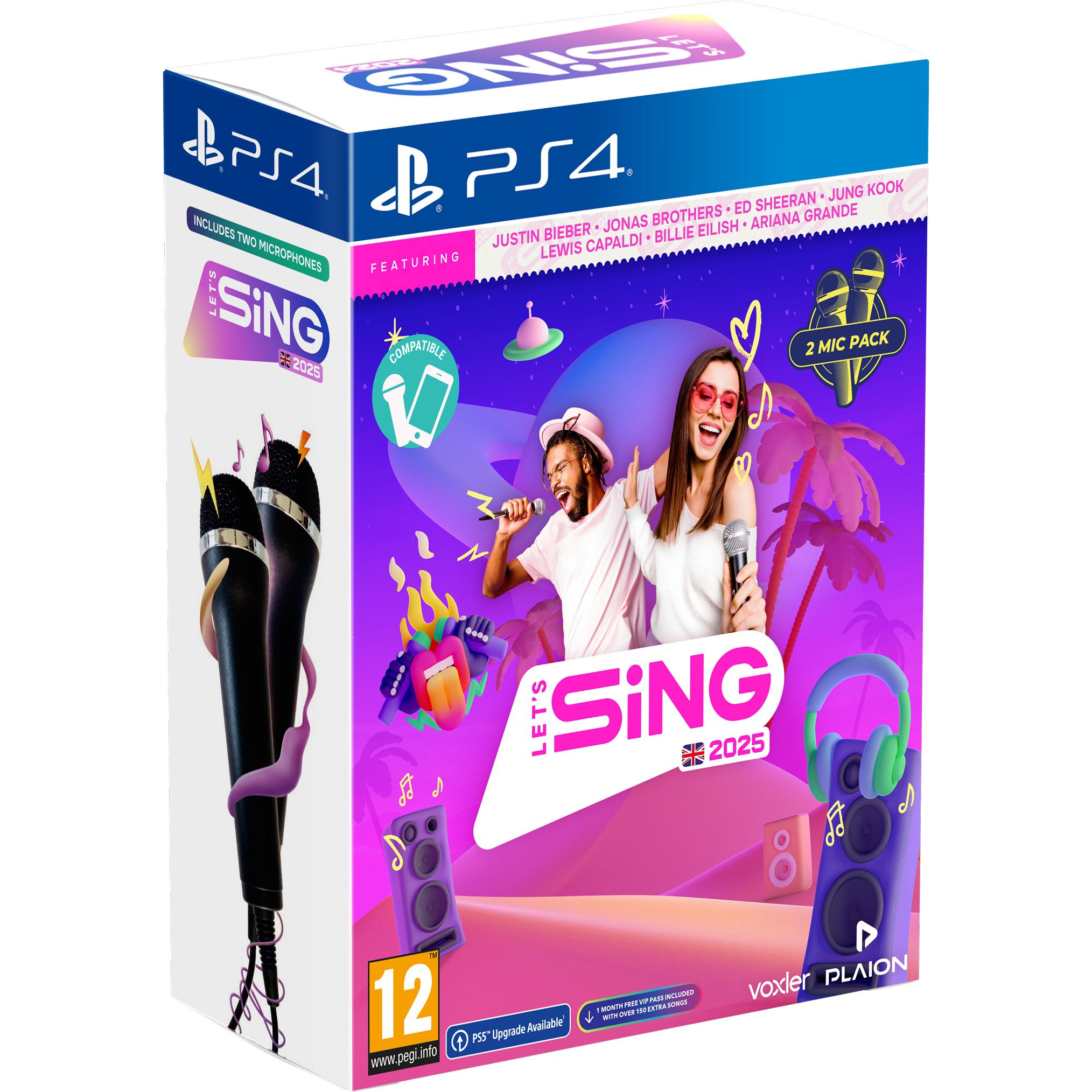 Lets Sing 2025 + 2 mikrofon - PS4 (PC - Dobozos játék)-0