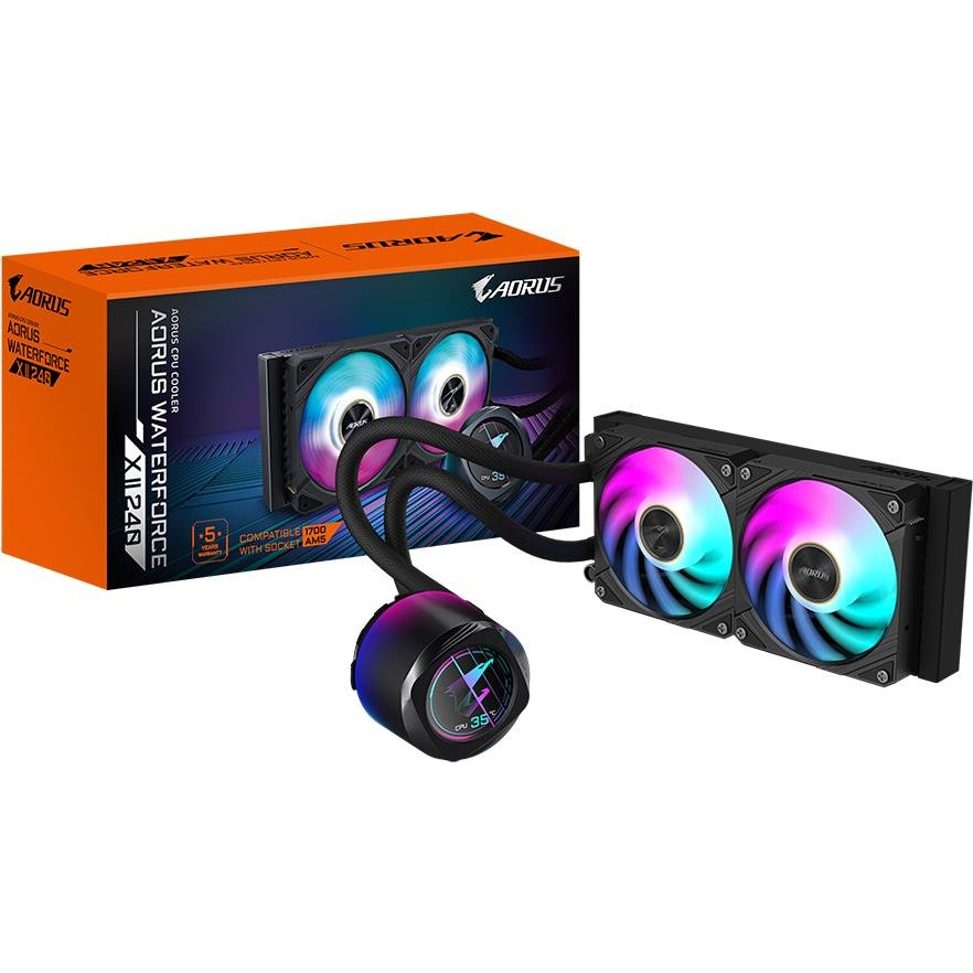 GIGABYTE AORUS WATERFORCE X II 240 Processzor Minden az egyben folyadékhűtés 12 cm Fekete (GP-AORUS WATERFORCE X II 240)-0