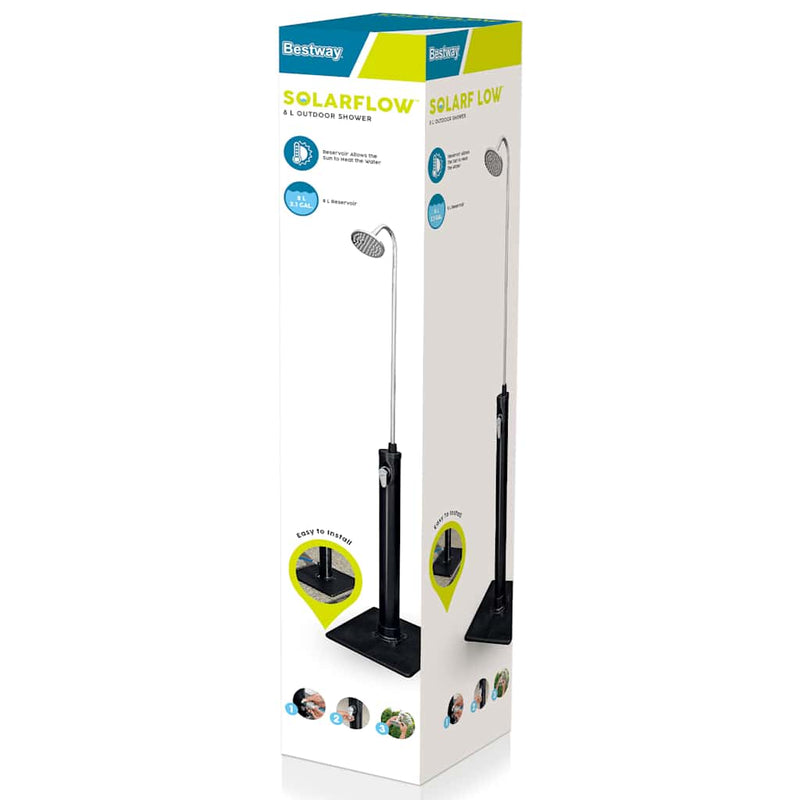 Bestway Duș de exterior Solar Flow, negru, 8 L