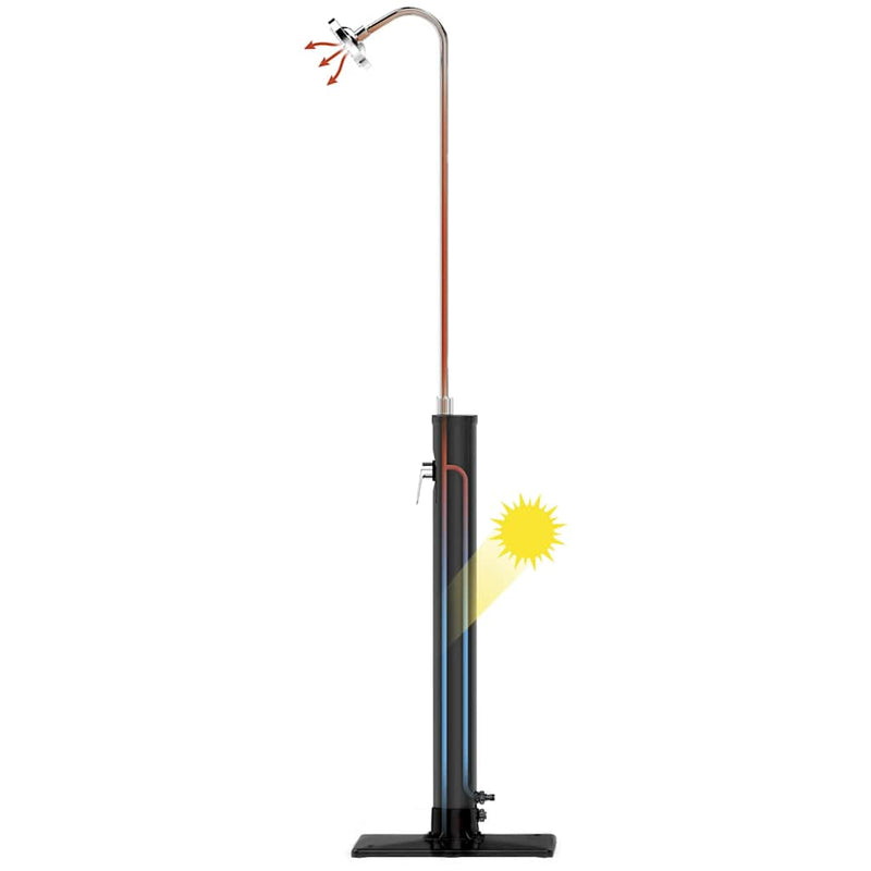 Bestway Duș de exterior Solar Flow, negru, 8 L