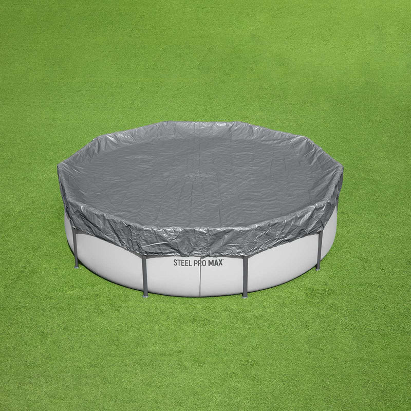 Bestway Husă pentru piscină Ø3,05 m Rotund Poliester Gri