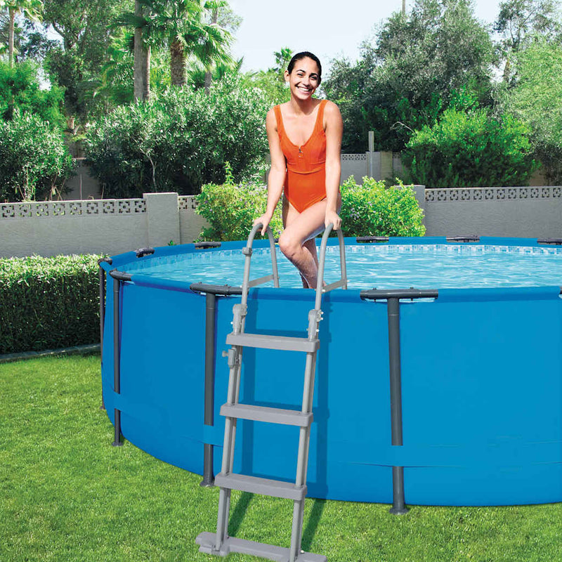 Bestway Scară de siguranță piscină cu 4 trepte Flowclear 122 cm, 58331