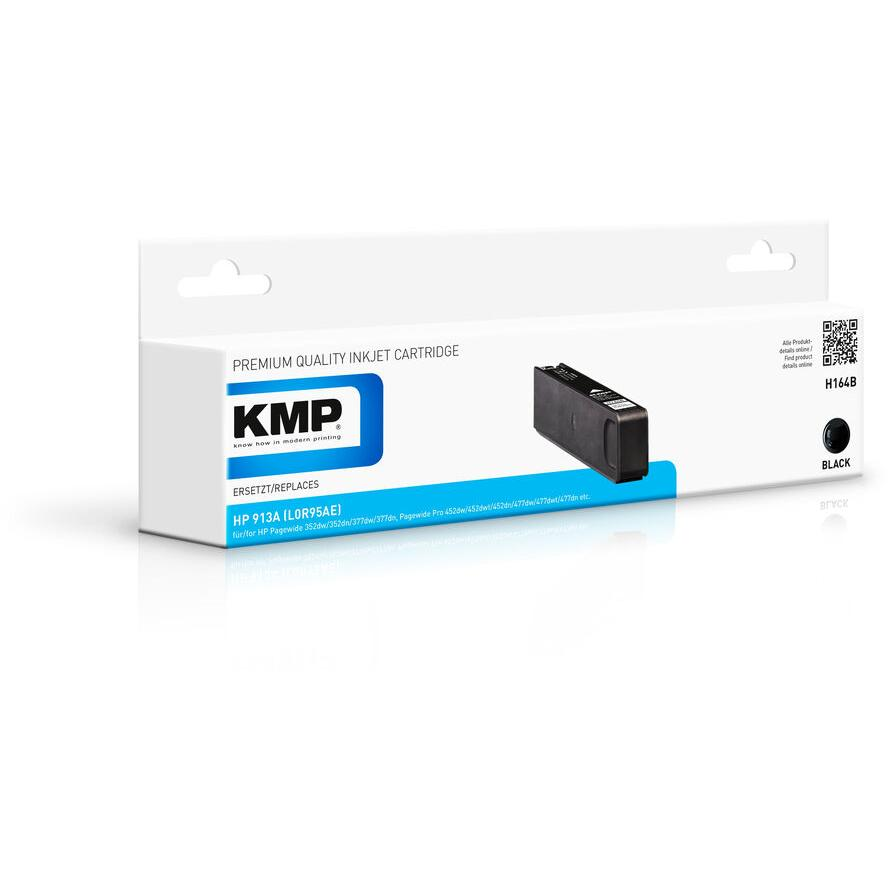 KMP Patrone HP 913A (L0R95AE) black 3500 S. H164B refilled (1750,4001)-0