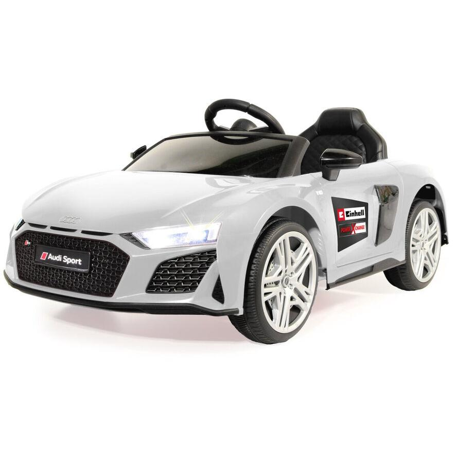 Jamara Audi R8 Spyder Zenélő Gyerek Elektromos sportautó LED fénnyel - Fehér (461805)-0