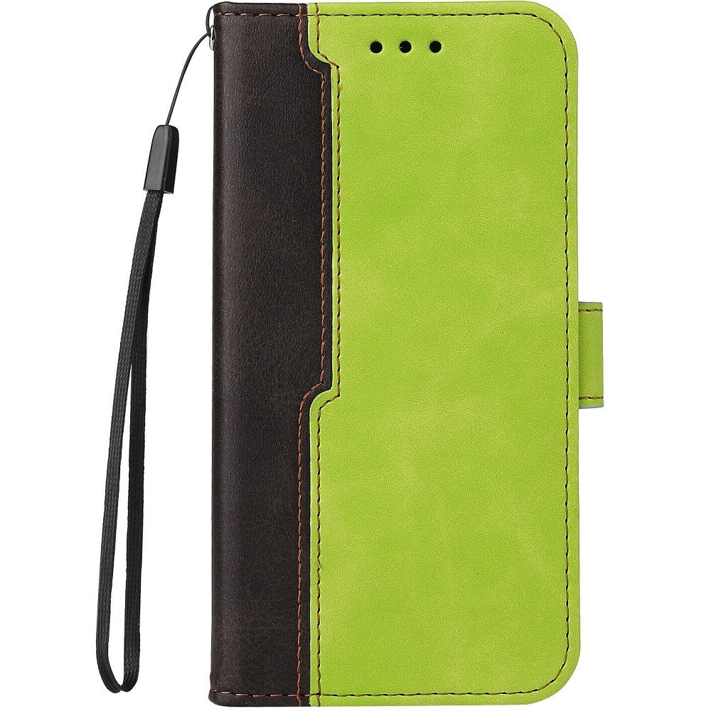Apple iPhone 14 Pro Max, Oldalra nyíló tok, stand, kártyatartóval, kézpánttal, Wooze Colour Wallet, zöld (130039)-0