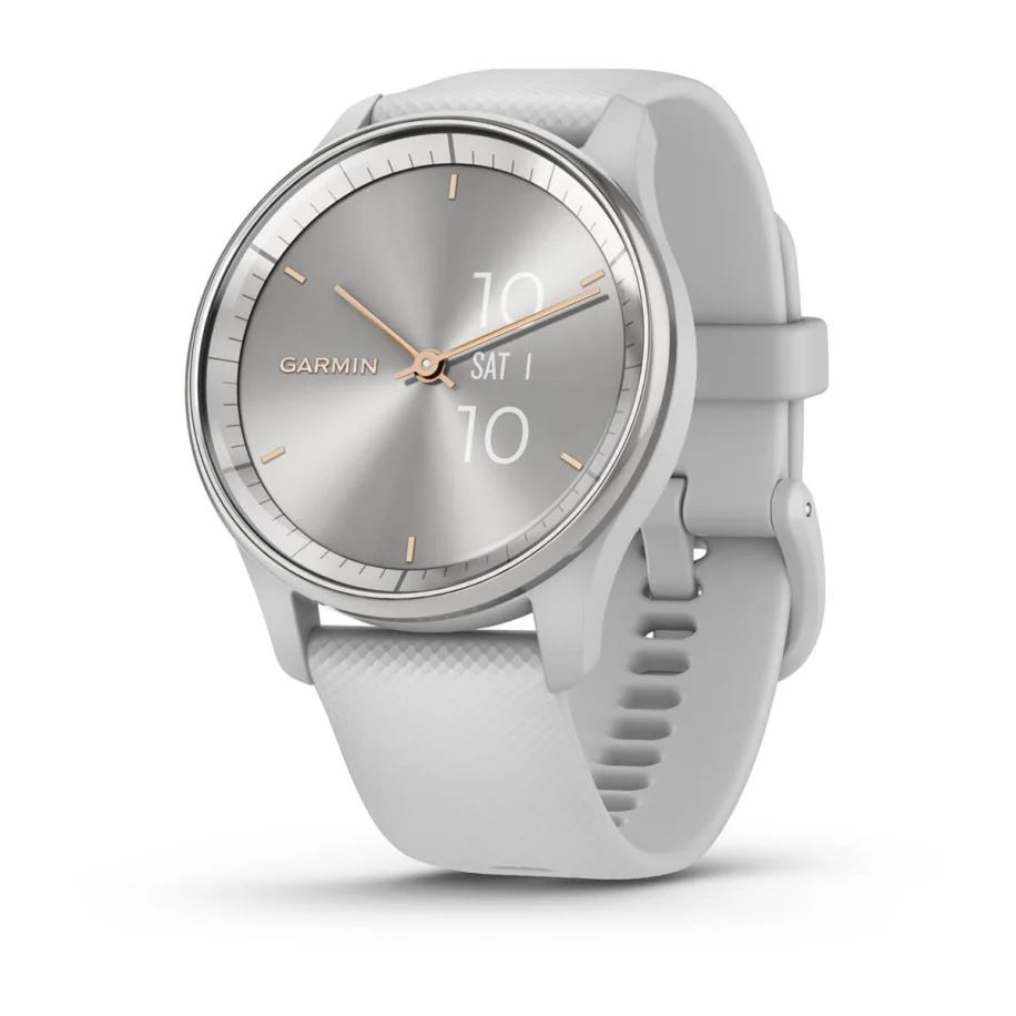 Garmin vívomove Trend okosóra Silver-Mist Gray tokozással, szilikon szíjjal (010-02665-03) (010-02665-03)-0