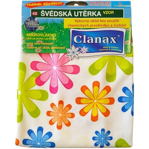 CLANAX Svéd mikroszálas törlőkendő 40x40 cm (8590786220232) (8590786220232)-0