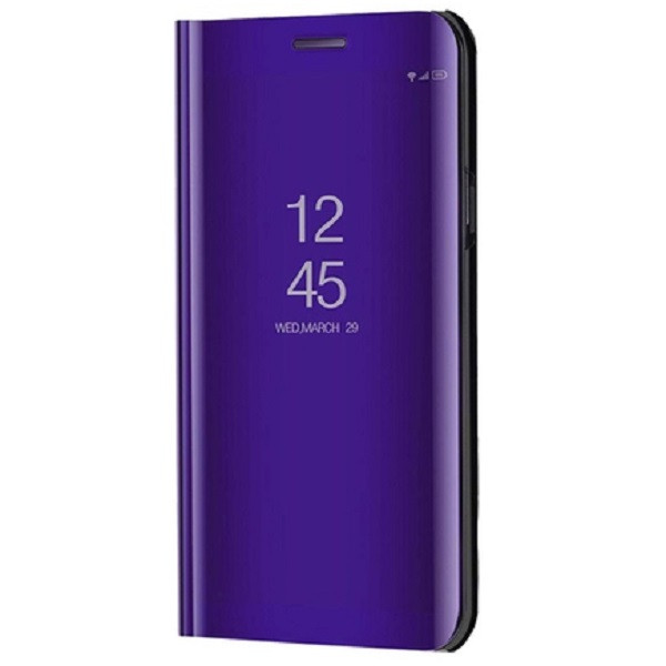 Huawei Mate 40, Oldalra nyíló tok, hívás mutatóval, Smart View Cover, lila (utángyártott) (94691)-0