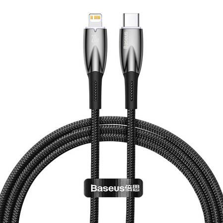 Baseus Glimmer Series USB-C - Lightning kábel 2m fekete (CADH000101) (CADH000101)-0