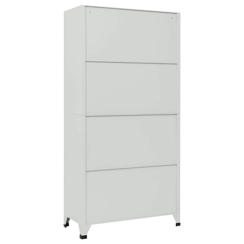 Dulap vestiar cu 6 compartimente, oțel, 90 x 45 x 180 cm, gri