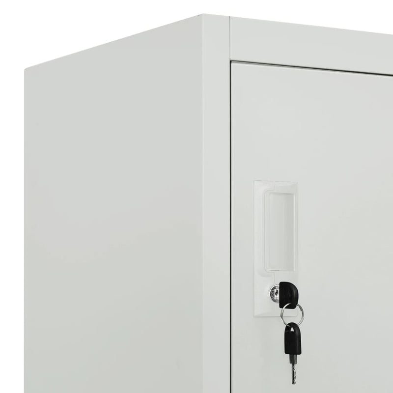 Dulap vestiar cu 6 compartimente, oțel, 90 x 45 x 180 cm, gri