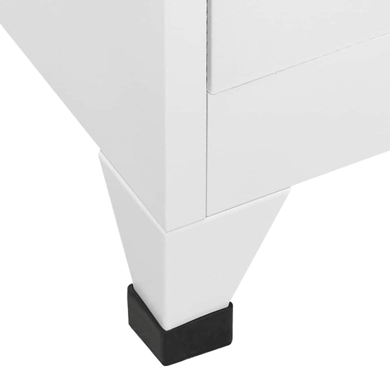 Dulap vestiar cu 9 compartimente, oțel, 90 x 45 x 180 cm, gri