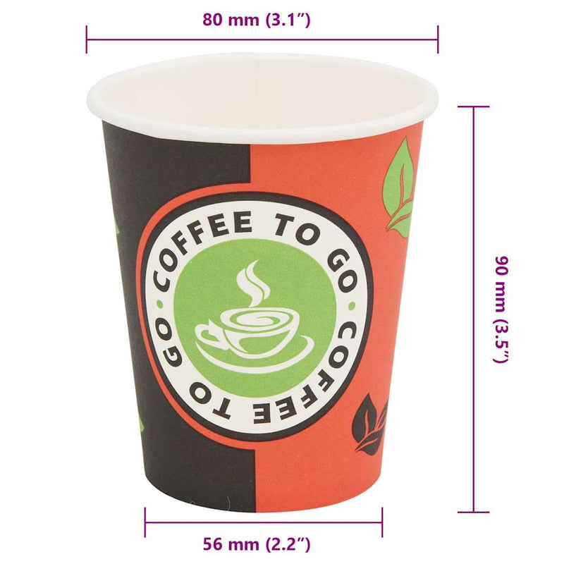 Pahare de unică folosință pentru cafea 1000 buc. 240 ml (8 oz)