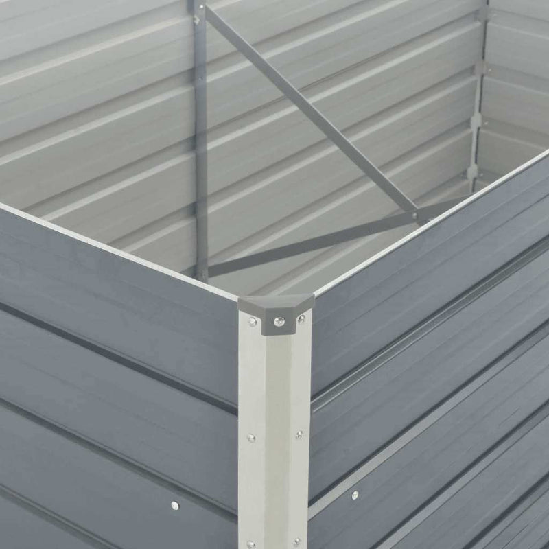 Pat înalt straturi, 160x80x77, oțel galvanizat, gri
