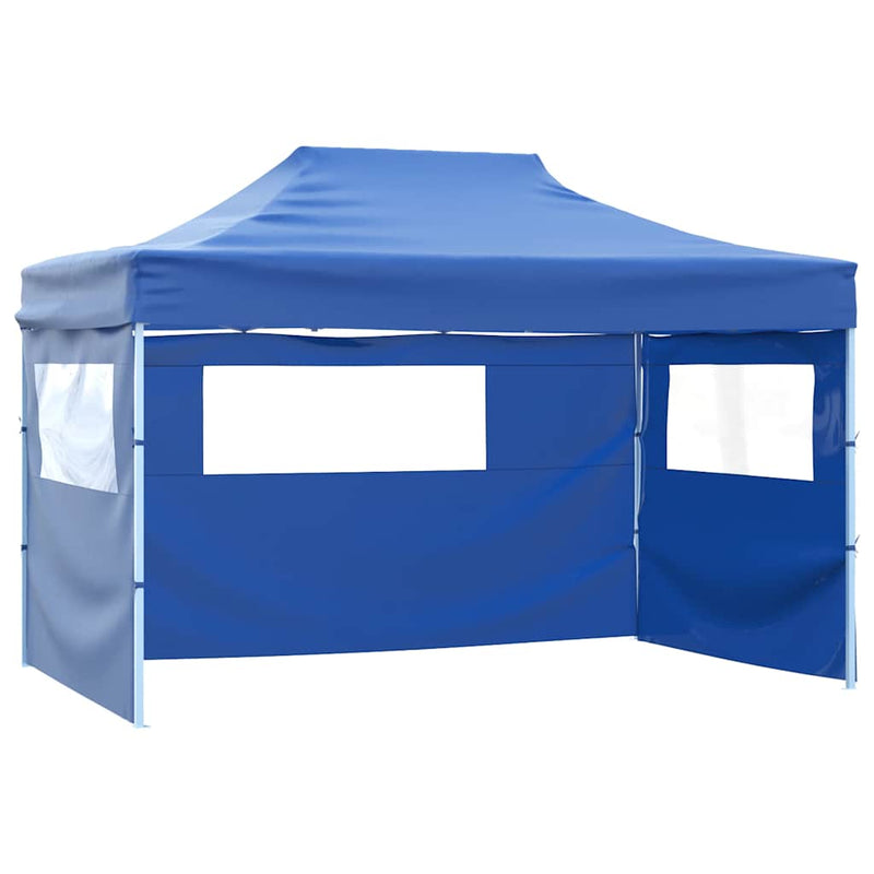 42512 Foldable Tent Pop-Up with 4 Side Walls 3x4,5 m Blue