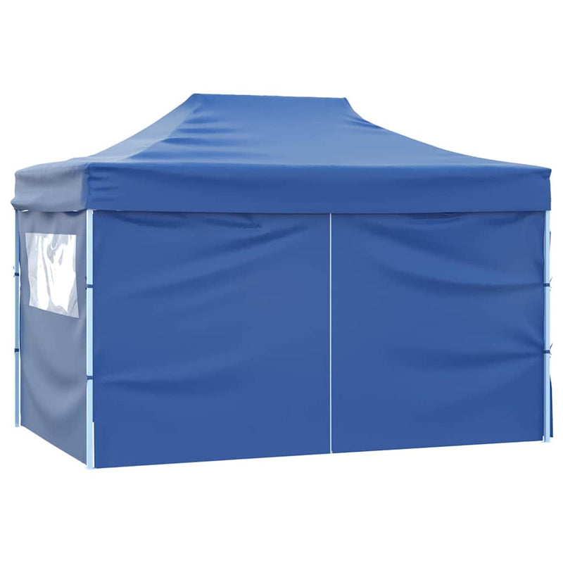 42512 Foldable Tent Pop-Up with 4 Side Walls 3x4,5 m Blue