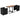 Set bistro cu perne, 3 piese, negru, poliratan