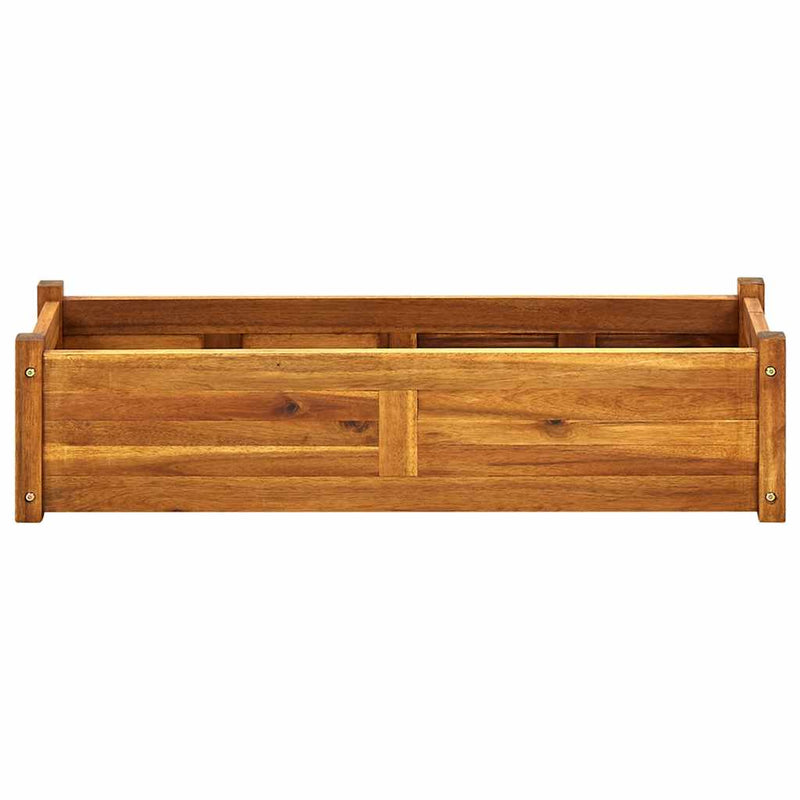 Strat înălțat de grădină, 100x30x25 cm, lemn de acacia