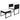 Set mobilier de exterior cu perne, 11 piese, negru, poliratan