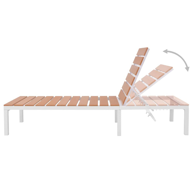 Set mobilier de grădină cu perne, 5 piese, aluminiu și WPC
