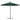 Umbrelă suspendată, iluminare LED, 300 cm, verde, stâlp metalic