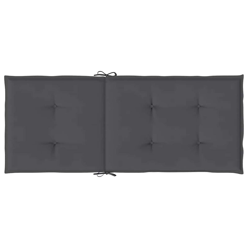 Perne scaun cu spătar înalt, 4 buc. antracit 120x50x3 cm textil