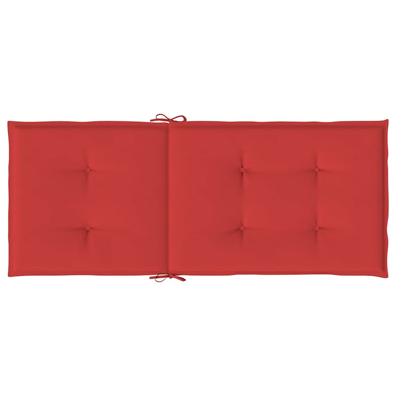 Perne scaun cu spătar înalt, 4 buc., roșu, 120x50x3 cm, textil