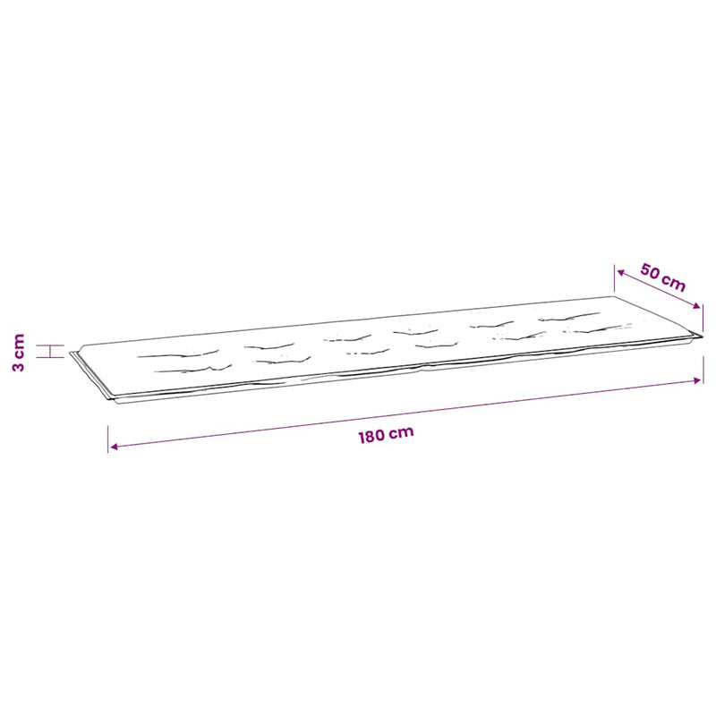 Pernă de bancă de grădină antracit 180x50x3 cm textil oxford