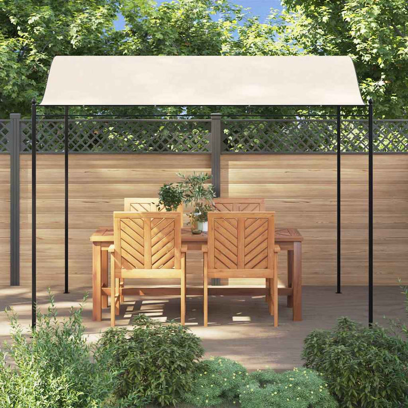 Pavilion din material textil alb-crem