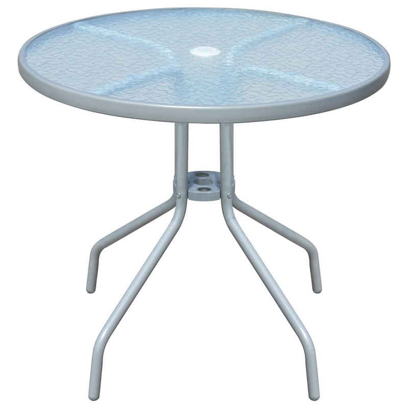 Set mobilier de exterior, 5 piese, negru, oțel