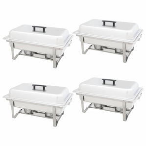 Set vase încălzire mâncare, 4 piese, oțel inoxidabil