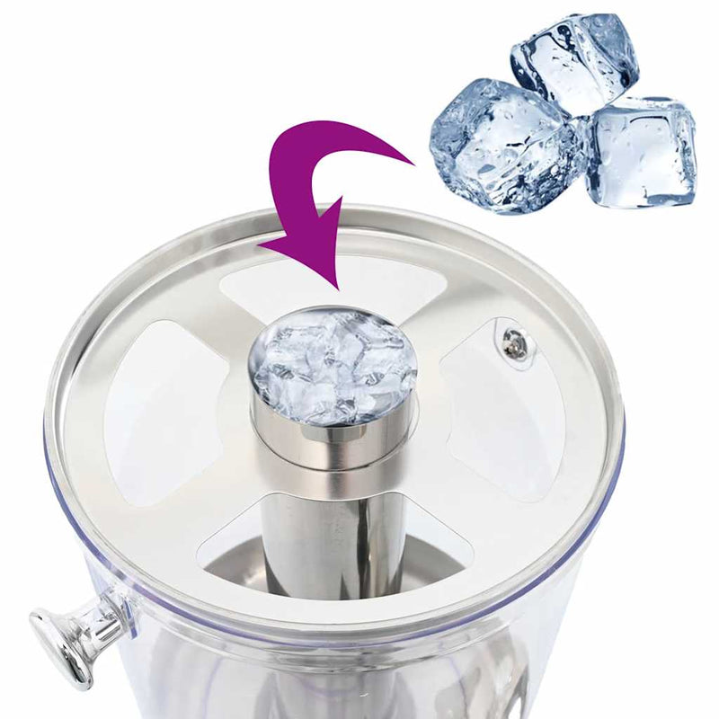 Dozator triplu de suc, oțel inoxidabil, 3 x 8 L