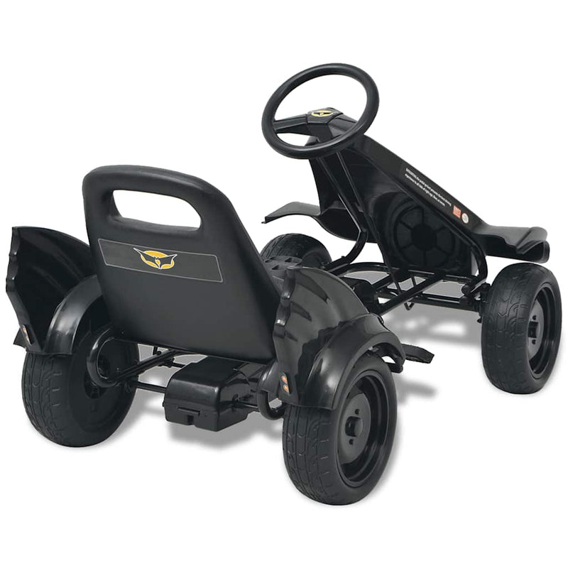 Mașinuță kart cu șezut reglabil neagră