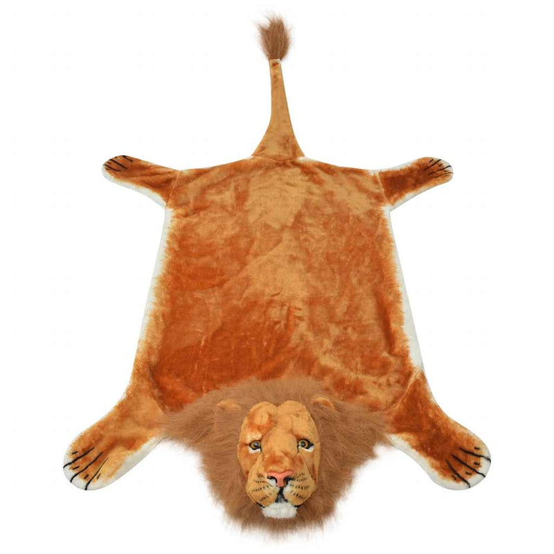 Covor cu model leu 205 cm Pluș Maro
