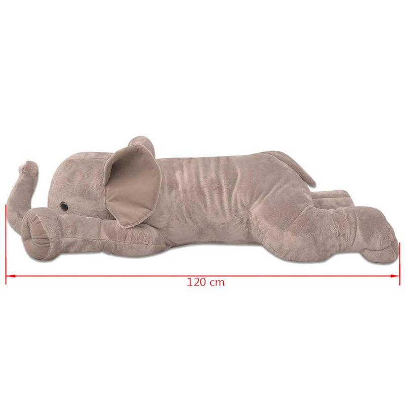 Elefant de pluș de jucărie XXL, 120 cm