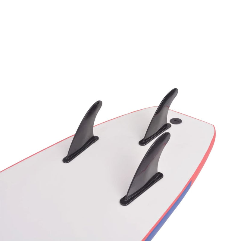 Placă de surf, albastru și roșu, 170 cm