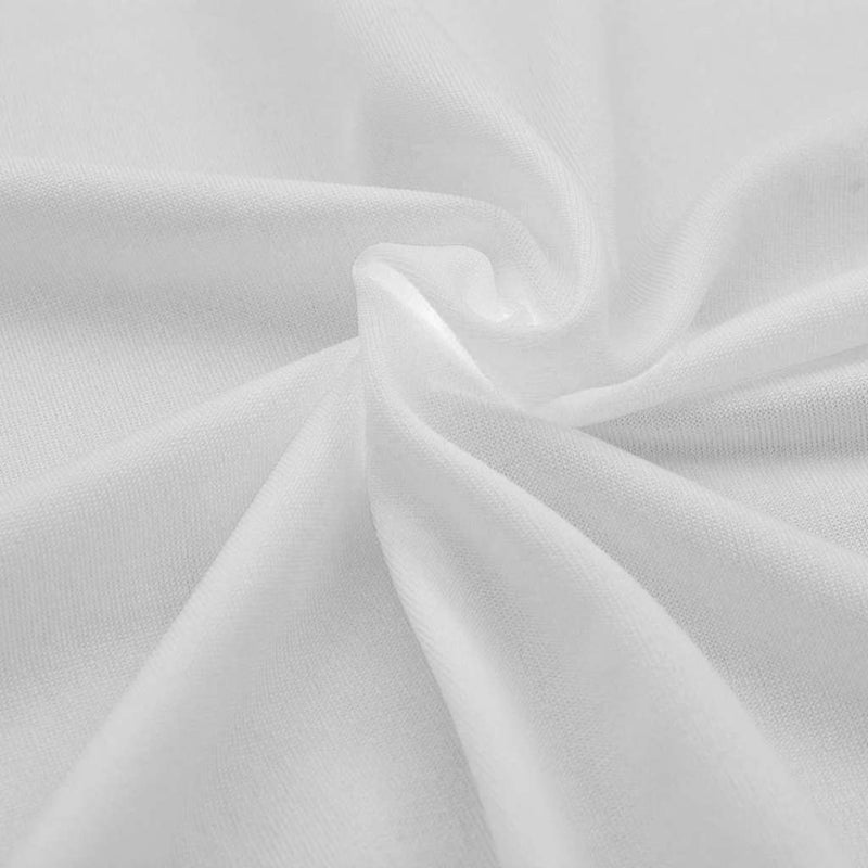 Huse de masă elastice, 183 x 76 x 74 cm, 2 buc, alb