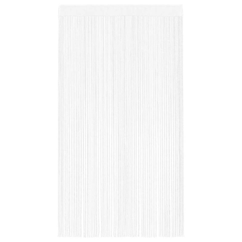 Draperii franjuri, 2 buc., 100 x 250 cm, alb