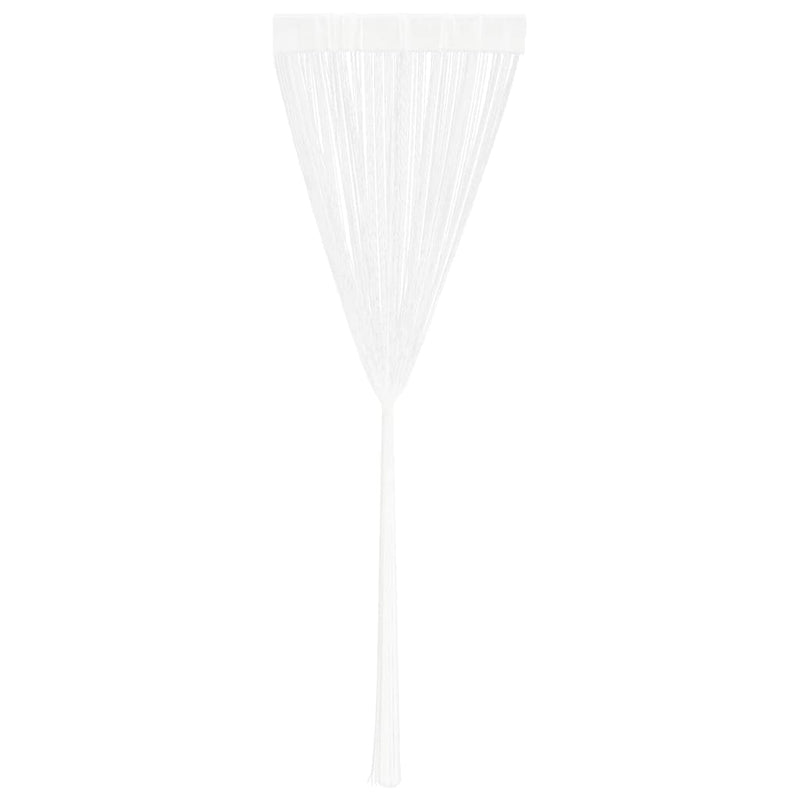 Draperii franjuri, 2 buc., 100 x 250 cm, alb