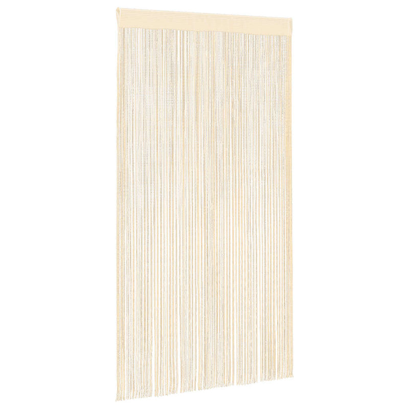 Draperii cu franjuri, 2 buc., 100 x 250 cm, crem