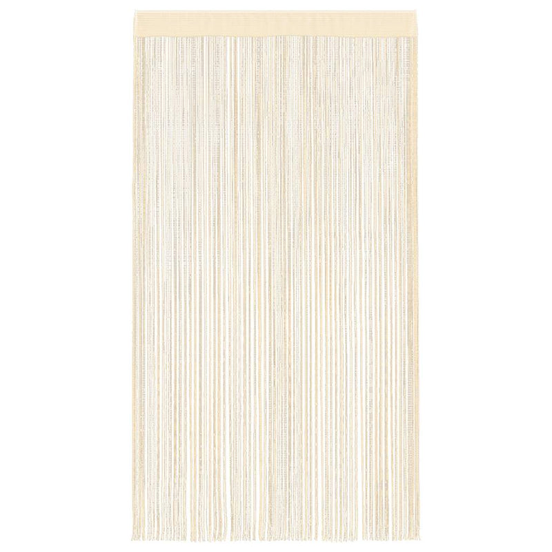 Draperii cu franjuri, 2 buc., 100 x 250 cm, crem