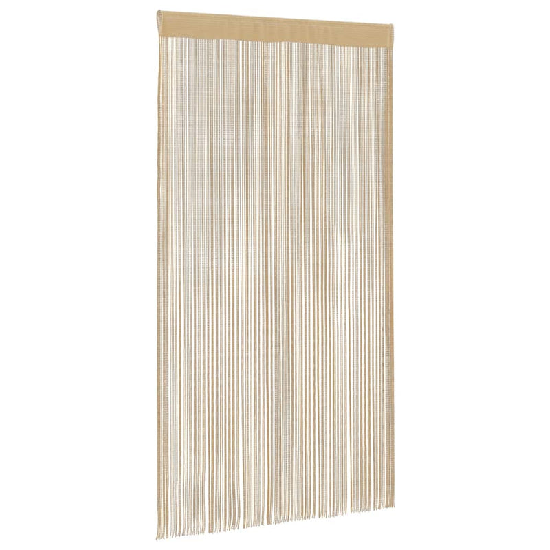 Draperii cu franjuri, 2 buc., 140 x 250 cm, bej