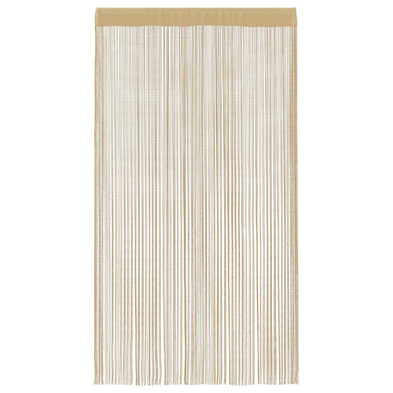 Draperii cu franjuri, 2 buc., 140 x 250 cm, bej