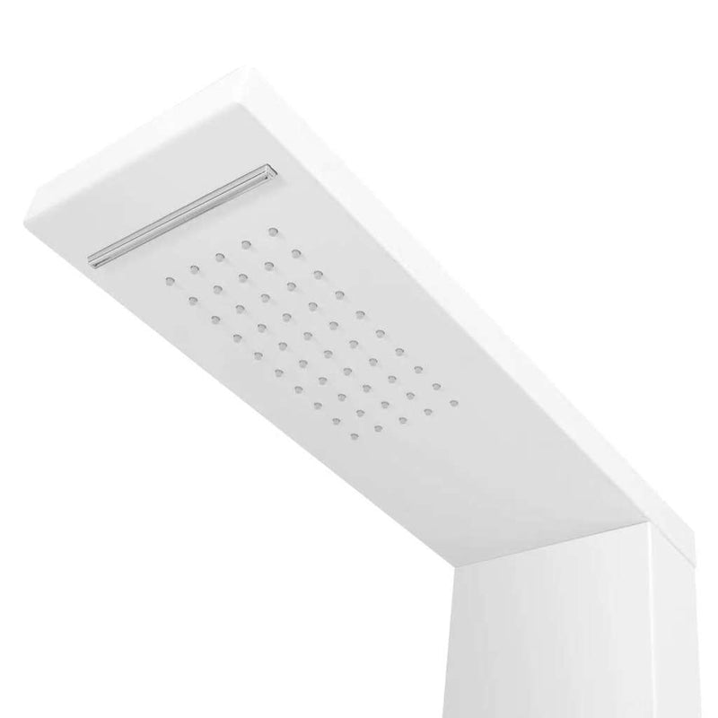 Sistem panel de duș din aluminiu, alb mat