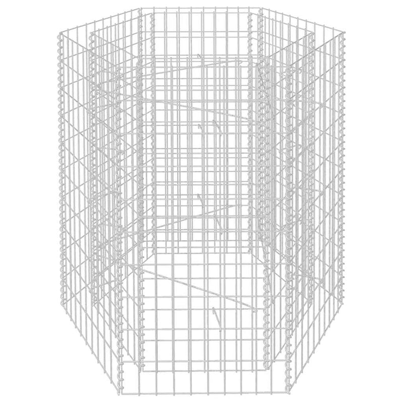 Strat înălțat gabion hexagonal, 100 x 90 x 100 cm