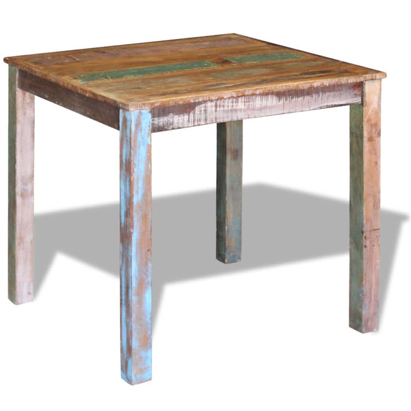 Masă de bucătărie, 80x82x76 cm, lemn masiv reciclat